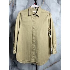Ann Mashburn Tan Button-Up Shirt Sz. Small